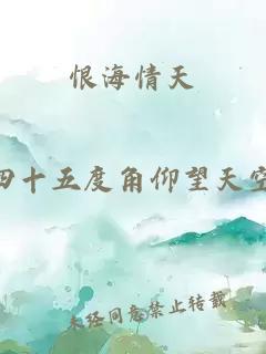 恨海情天