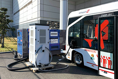 日本东京成田国际机场无人驾驶新能源客车充电项目